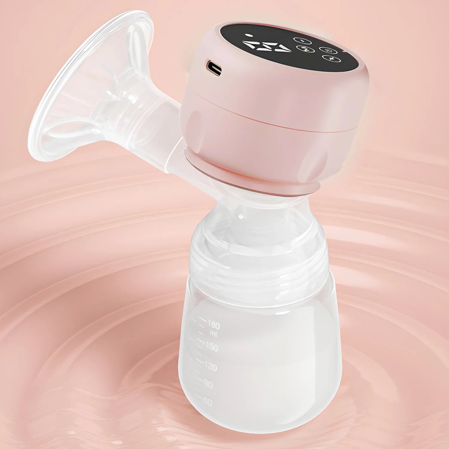 Electric Breast Pump Portable Baby Nipple Bottle 2-IN-1 Smart Integrated Suction Breast Pump Milk Postpartum Fortable BreastPump