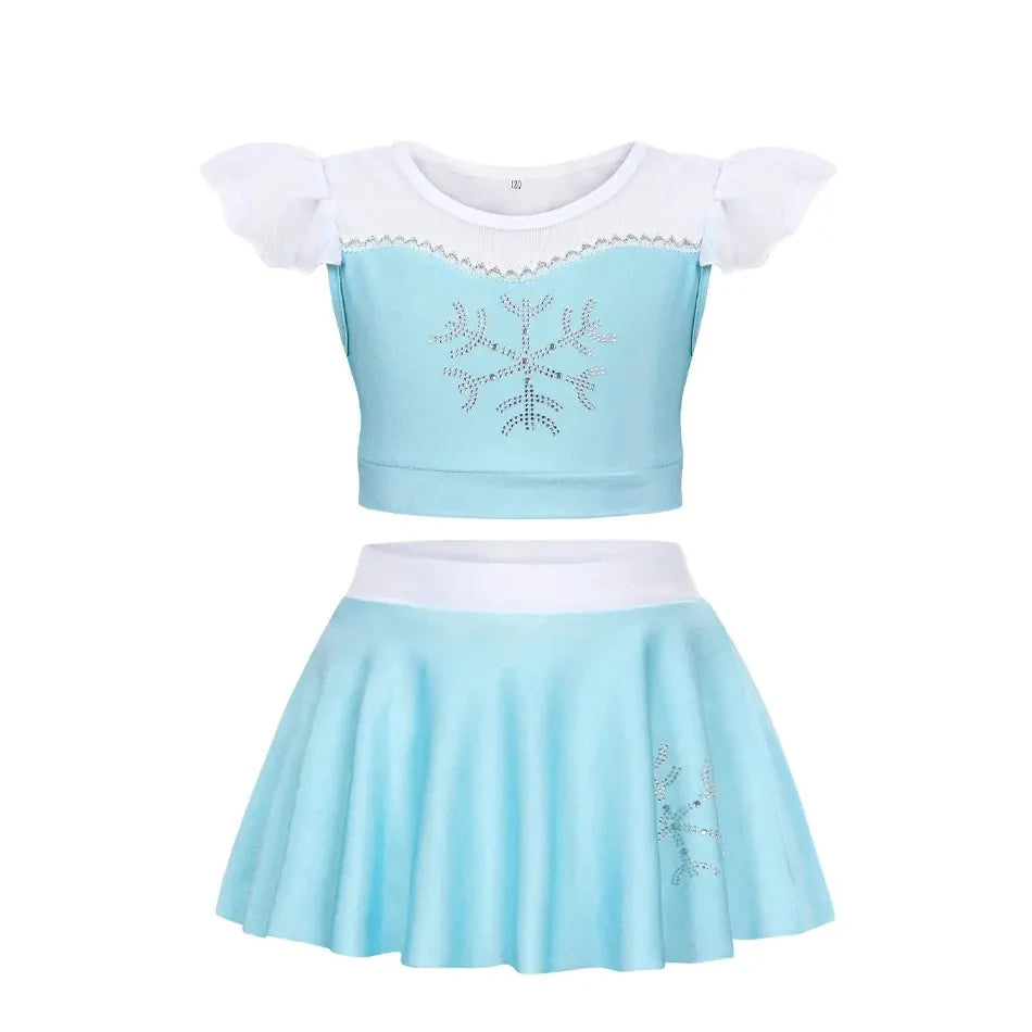 Baby girls swimsuit and kids beach swimsuit, Princess collection, 2 piece swimsuit