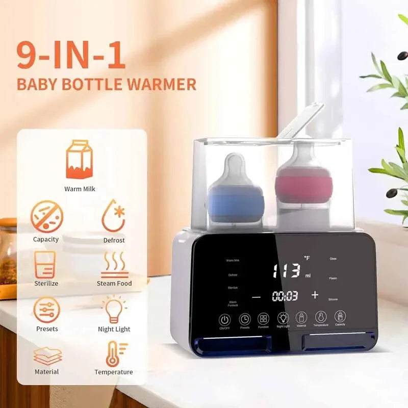 Baby Bottle Warmer Multifunction Sterilizer Accurate Temperature Control Fast Milk Bottle Warmers with Timer Newborn Accessories