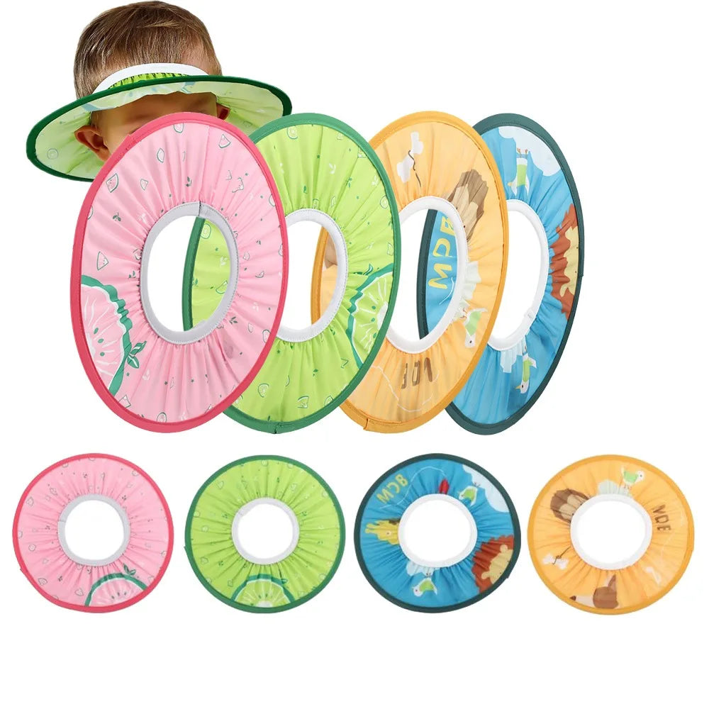 Baby Bath Cap Shampoo Bathing Cute Adjustable Elastic Ear Protection Soft Safe Infant Toddler Wash Hair Shield Hat Shower Cap