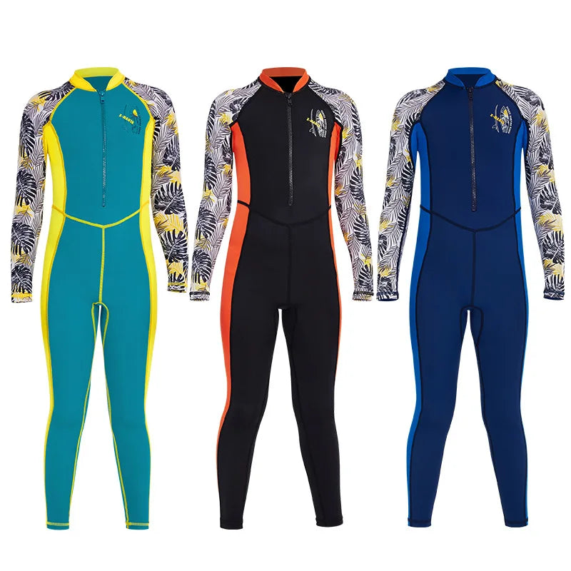 Kids UPF50+ Diving Suit Wetsuits Children's Spandex Wetsuit for Boys Girls Swimming Rash Guard Surfing Kayak Clothes