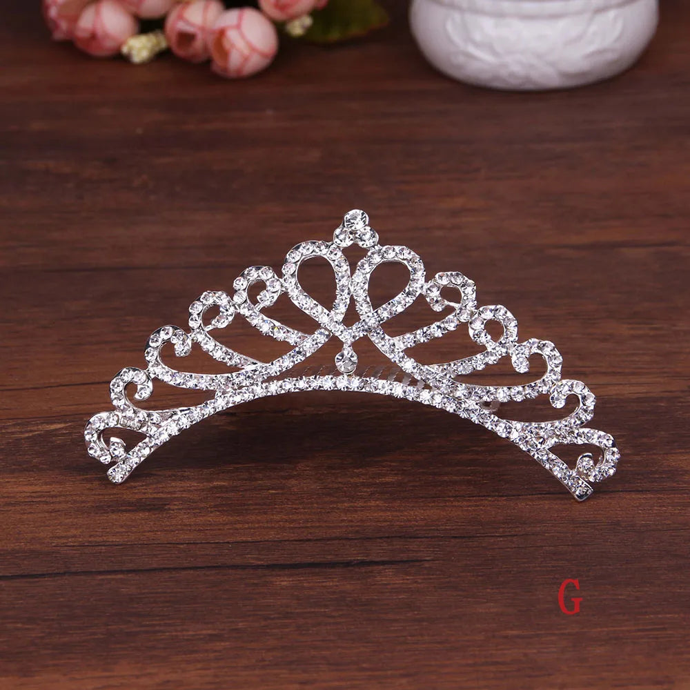 Children Stylish Hair Comb Sweet Headband Tiara Shiny Headwear Wedding  Jewelry Hair  Styling Accessories Fashion Accessories