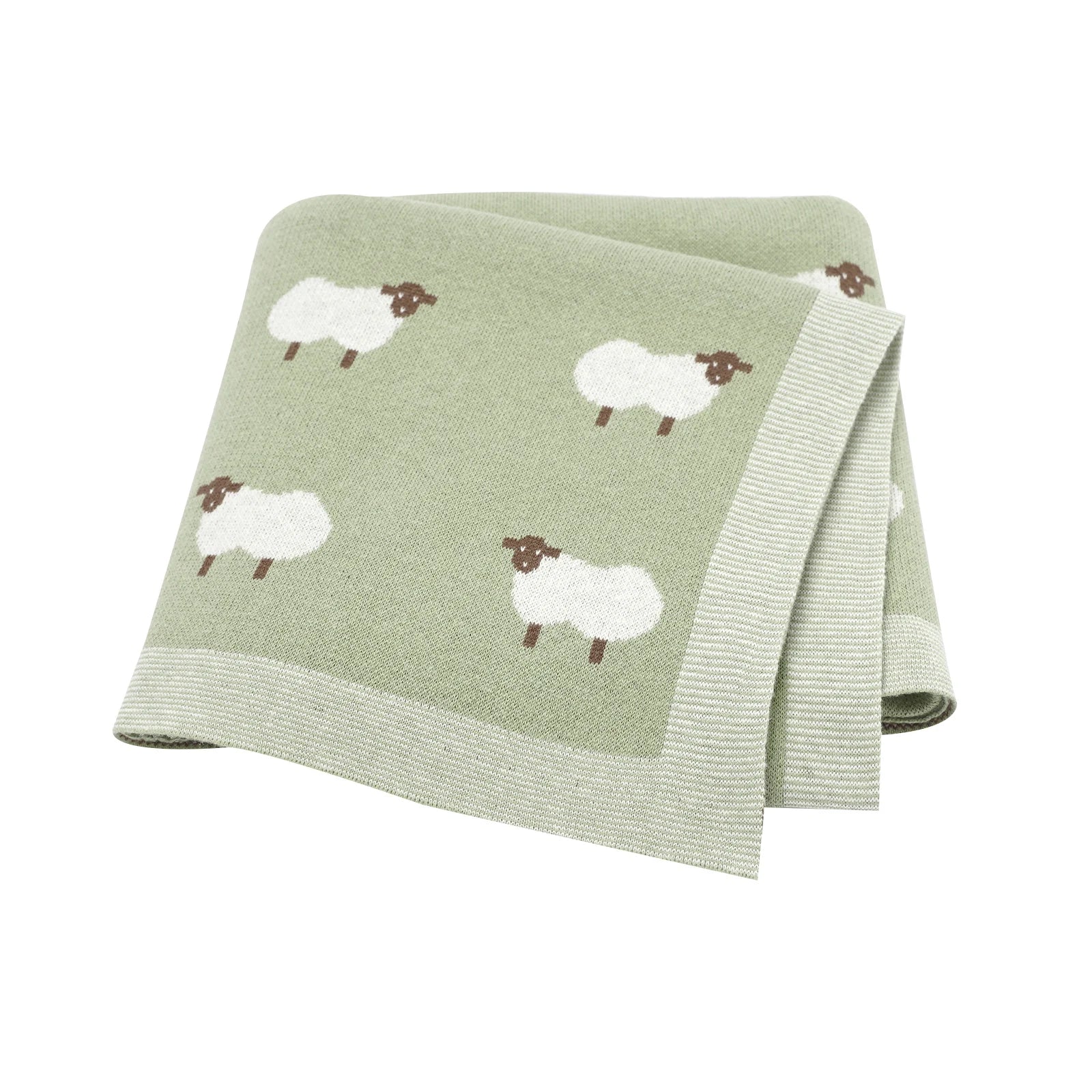 Infant Baby Blankets Cotton 90*70cm Sleepsack Cute Cartoon Sheep Newborn Boy Girl Bedding Quilt Knit Srtoller Swaddle Soft Plaid