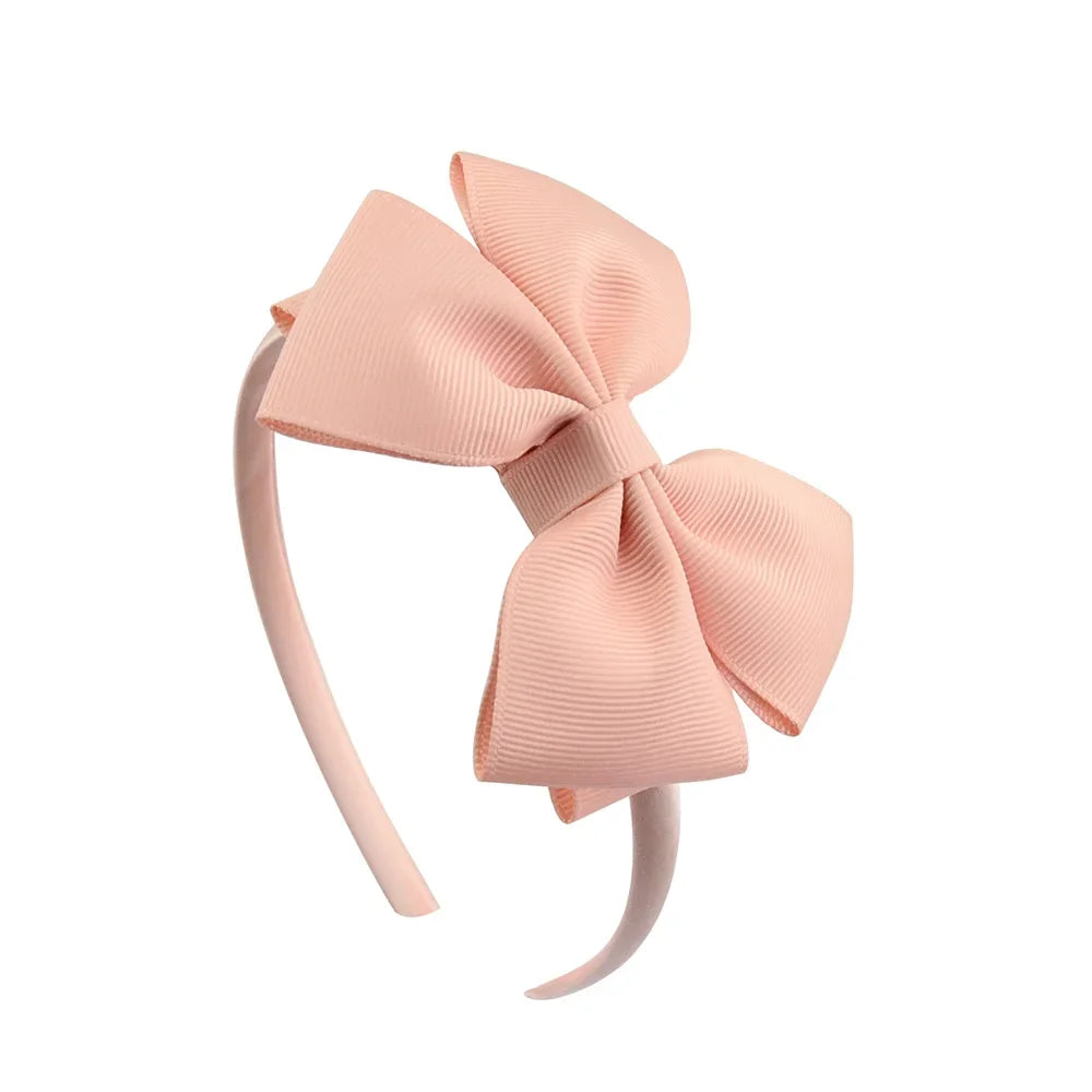 1 Piece Ribbon Handmade Hair Bows Hairbands for Baby Girls 20 Colors Cute Bowknot Solid Headband Headwear Baby Hair Accessories