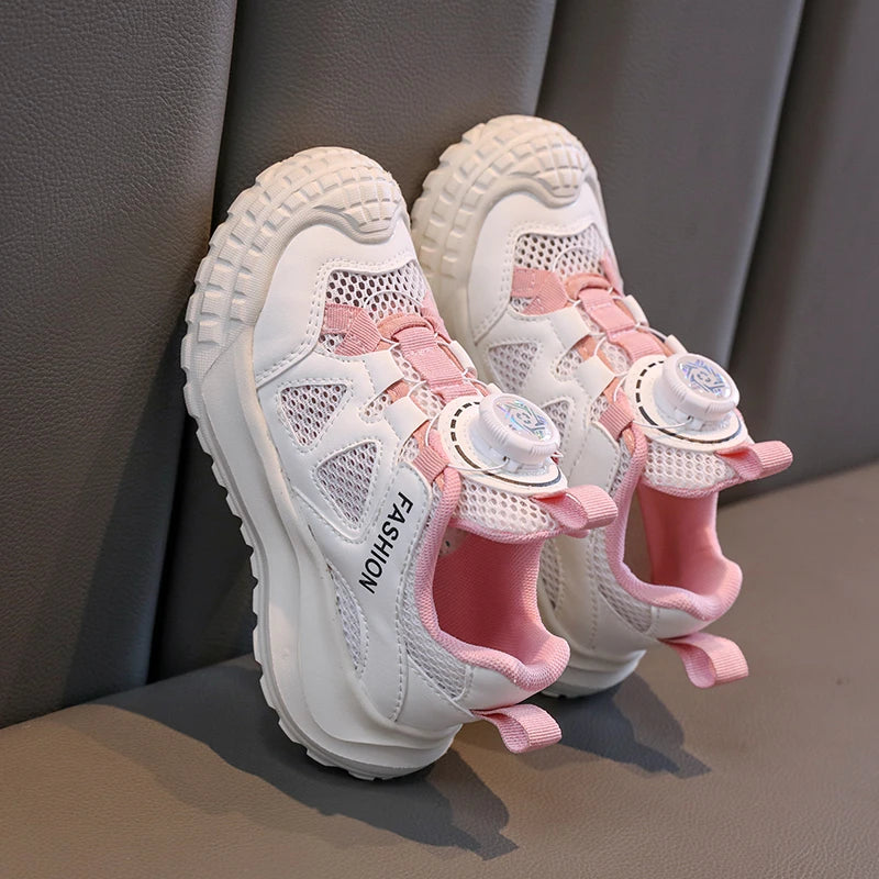 New Summer Kids Sneakers for Girls Mesh Breathable Boys Causal Shoes Fashion Versatile Children School Basketball Shoes Non-slip