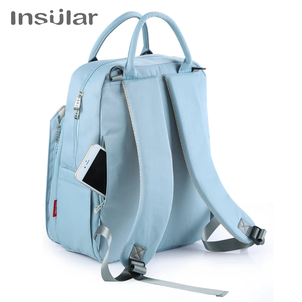 Large Capacity Baby Diaper Backpack That Converts To A Changing Pad for Travel Maternity Nappy Care Bag and Mommy Stroller Bag