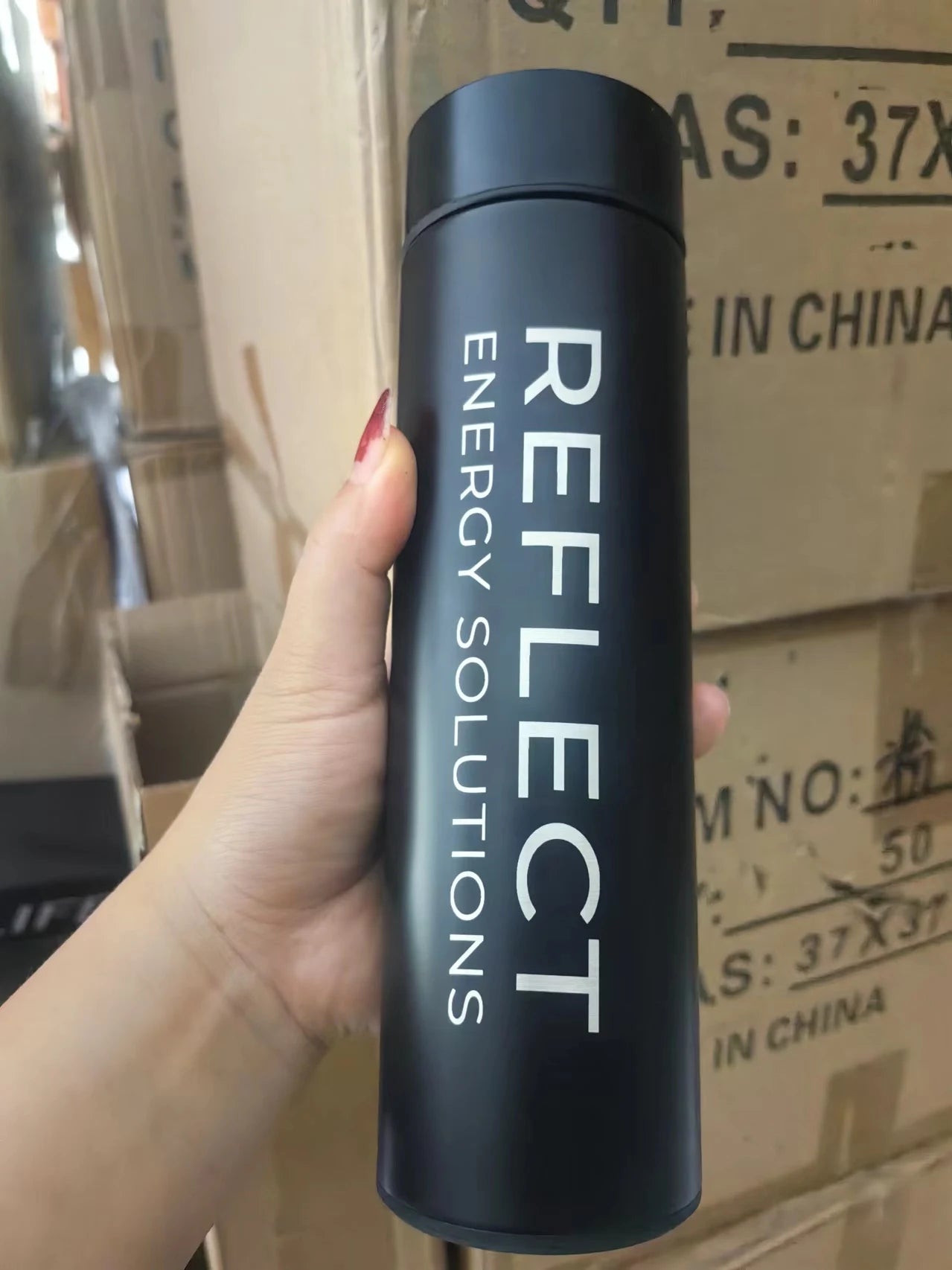 Stainless Steel Thermal Bottle with Digital Thermometer 500ml Led Bilayer Flask Vacuum Insulated Bottle Portable Thermos Bottle