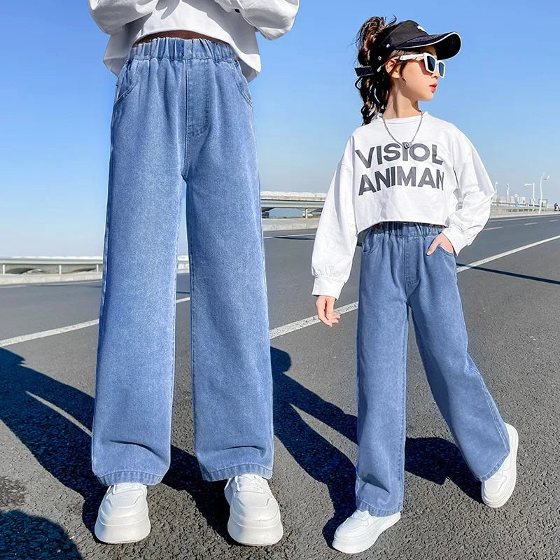 Kids Clothes Baby Girls Pants Sweatpants Children's Clothing Denim jeans Autumn Streetwear Spring Casual Kids Pants