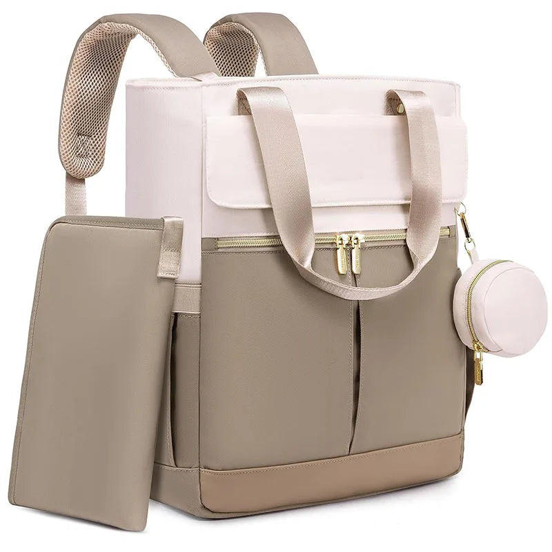 15.6 Inch Diaper Bag Tote with Insulated Pocket Baby Bag for Girl Boy with Changing Pad Large Baby Diaper Bag with Pacifier Case