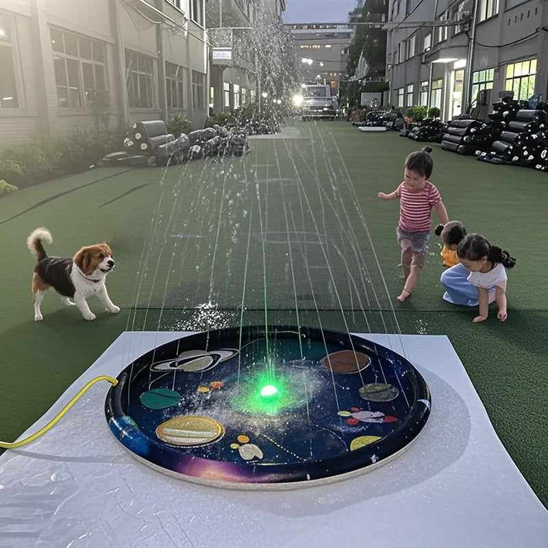 Outdoor Children's Water Sprayer, 3-in-1 Water Play Mat and Baby Swimming Pool Suitable for Toddlers, 60inch Water Toys, Suitable for Boys and Girls Aged 1 to 5 Years, Water Play Mat