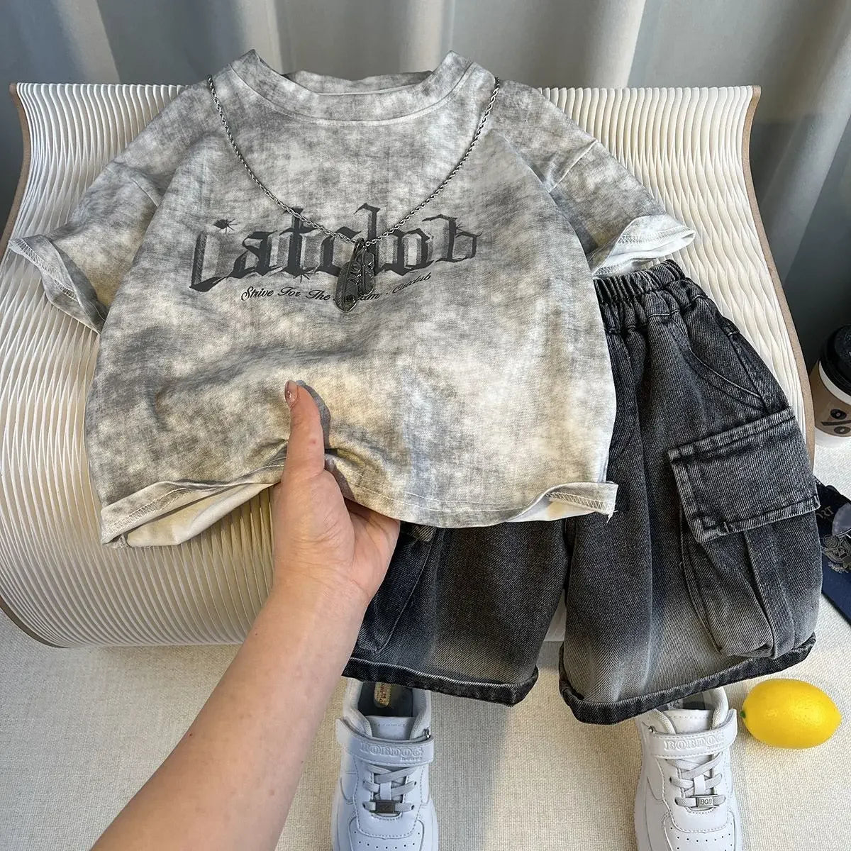 Summer Baby Boy Clothes Sets Cotton Cartoon Casual T-Shirt Shorts 2PCS Children's 2025 New Top & Bottom Sets Fashion Kids Suit