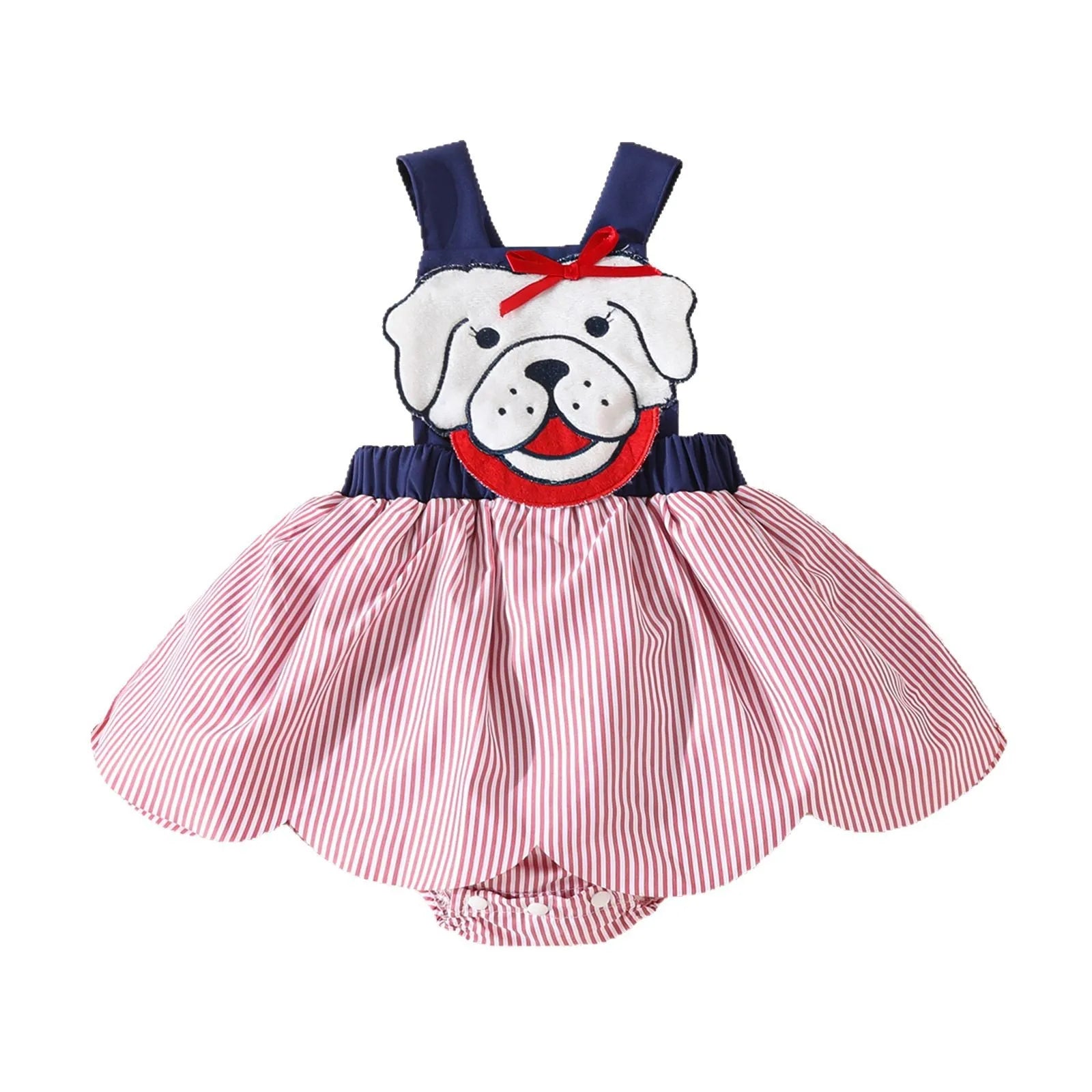 2025 Baby Summer Clothes Cute Puppy Pattern Ha Dress Princess Dress Baby Girl Cute Fashion Ha Dress