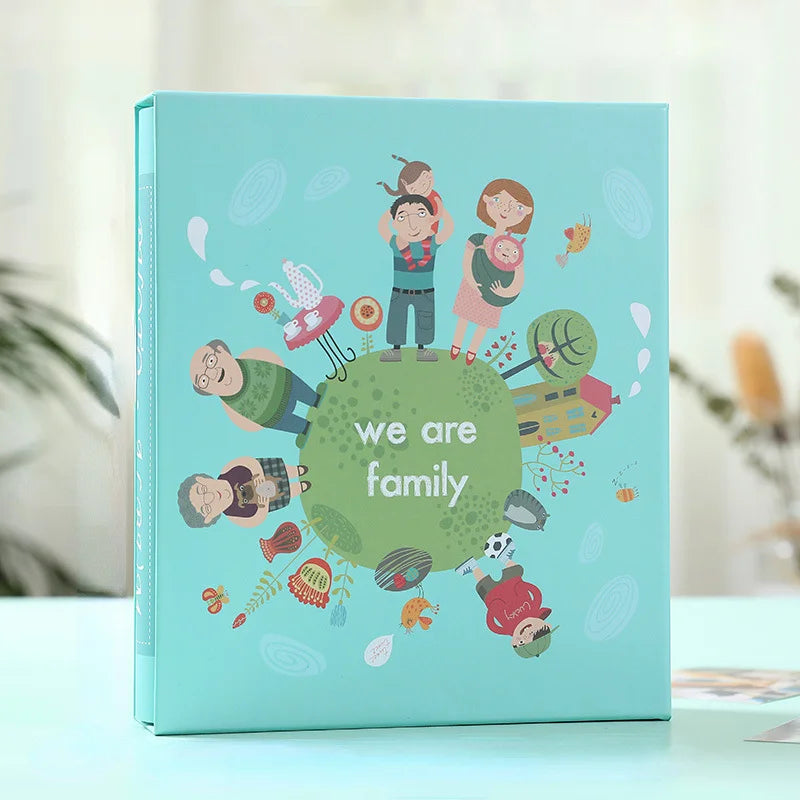 200 6in Photos Interleaf Album Photo Collection Large Capacity Home Edition Photo File Storage Book Baby Growing Up Album