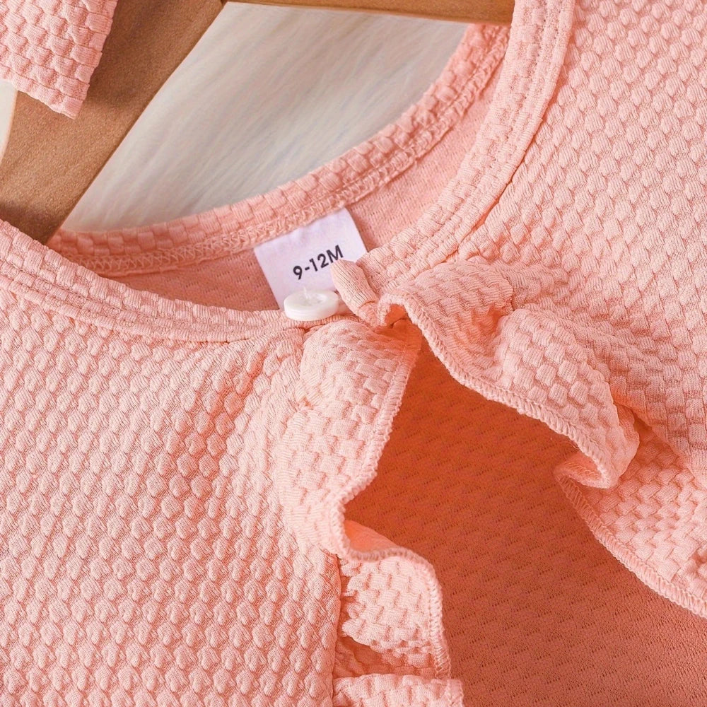 Solid Color Summer Style 1-3 Year Old Baby Girl Casual Clothes with Flower Embroidery Vest Dress+coat Set Korean Version