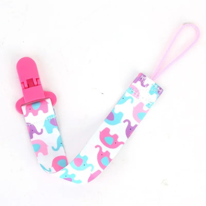 HOMFISH 4pcs/set Newborn pacifier chain clip Double-sided printed pacifier Belt Pacifier holder Infant feeding