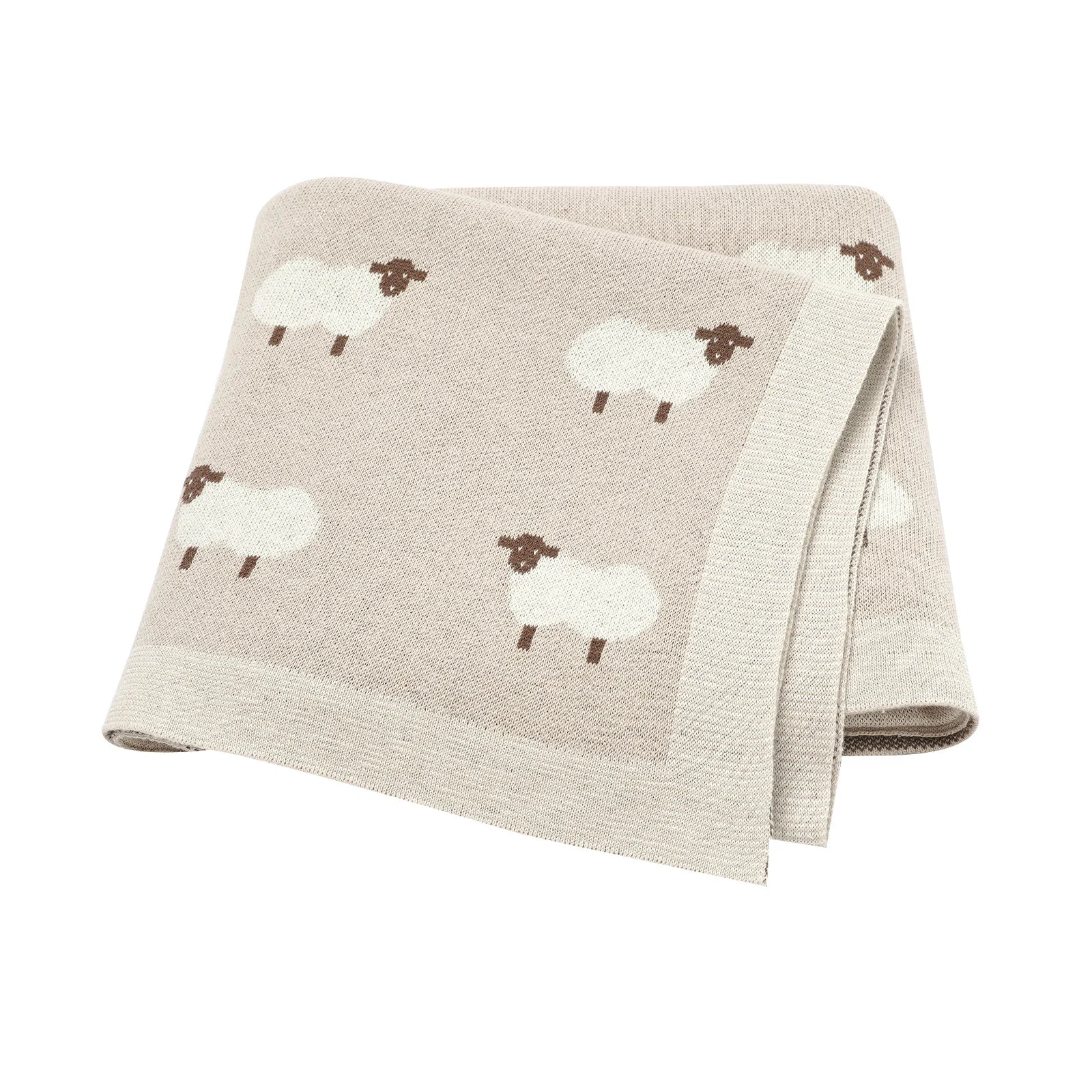Infant Baby Blankets Cotton 90*70cm Sleepsack Cute Cartoon Sheep Newborn Boy Girl Bedding Quilt Knit Srtoller Swaddle Soft Plaid
