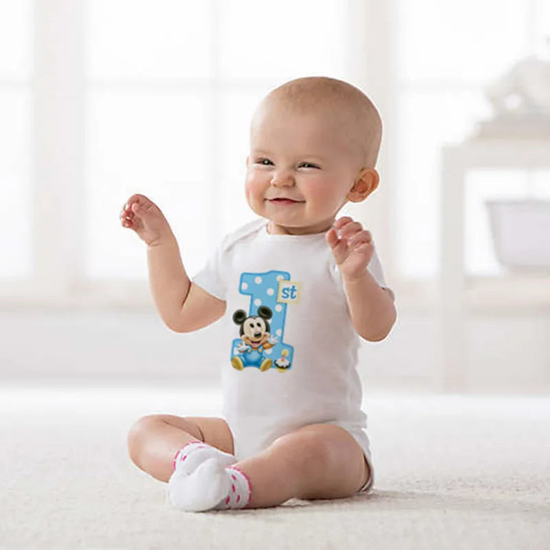 It's My 1st Birthday Baby Boy Clothes Short-sleeved First Birthday Party Clothing 100% Cotton Baby Boys Outfits