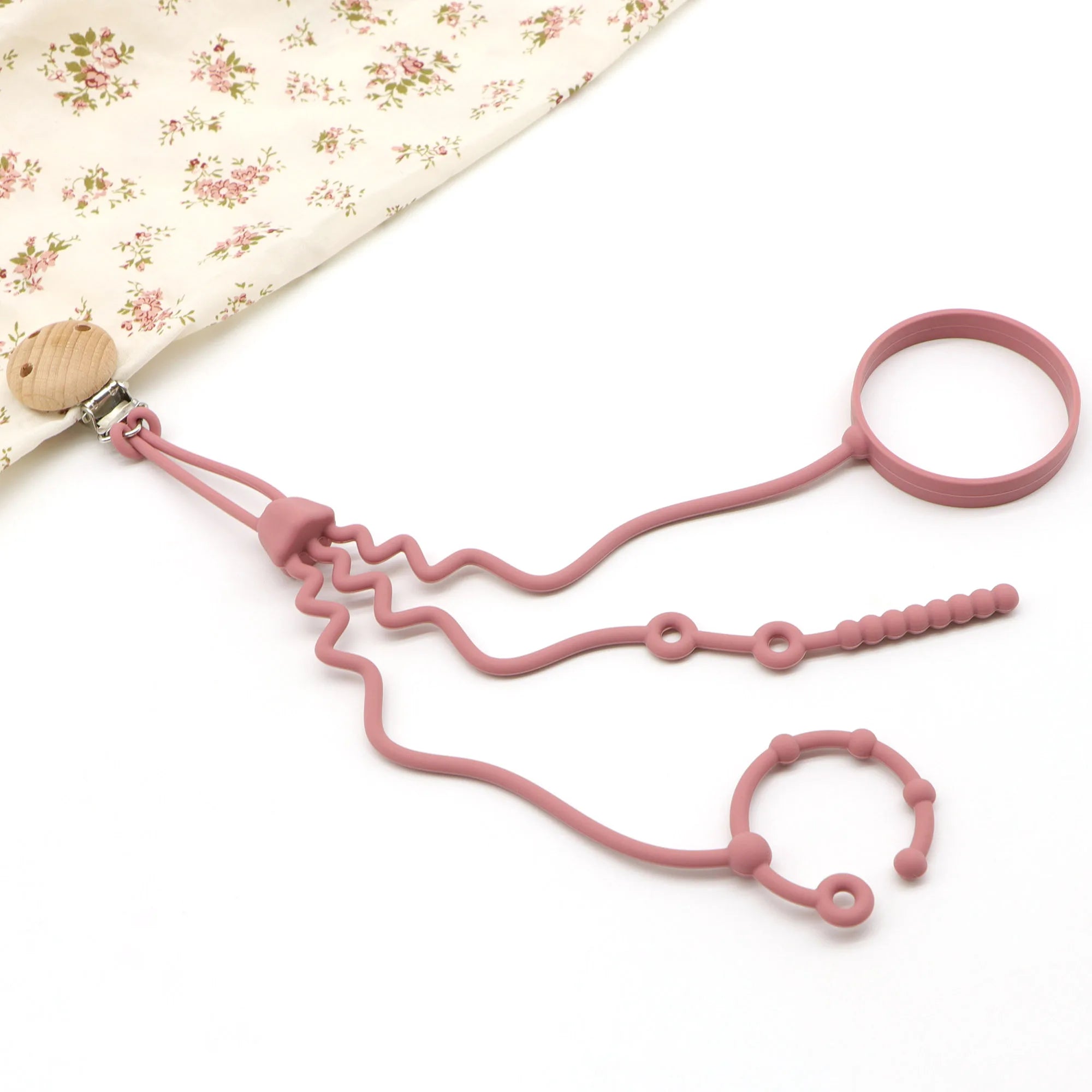 Silicone Pacifier Chain, Adjustable Pacifier Chain With Clip, Stroller Bottle Holder, Thanksgiving Day And Christmas Gifts