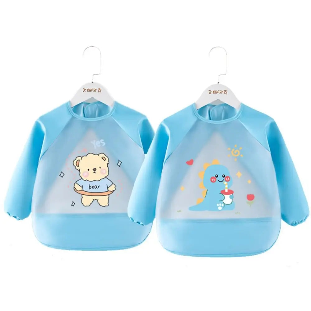 Waterproof Baby Feeding Bib Long Sleeved Dirt Proof Saliva Towel Burp Apron Comfortable Drool Towel Baby Bib Burp Clothes