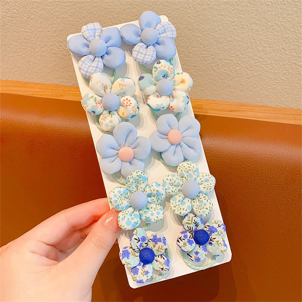 Girls Exquisite Sweet Flower Hair Tie Small Rubber Band Children'S Hair Rope Baby Cute Headwear Hair Accessories Kids Headband
