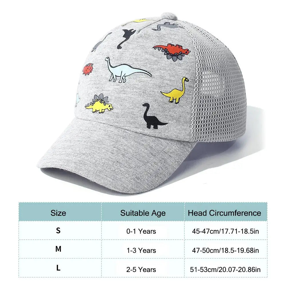 Toddler Baseball Hat Sun Protection Baby Cap Adjustable Fit Mesh Baseball Hat Outdoor Beach Sun Cap for Kids 1-5Years