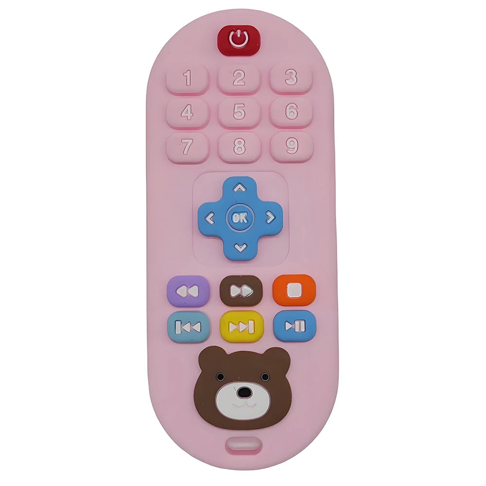 1/4pcs Children's teething remote control silicone material baby teething toys simulation remote control toys teething teether