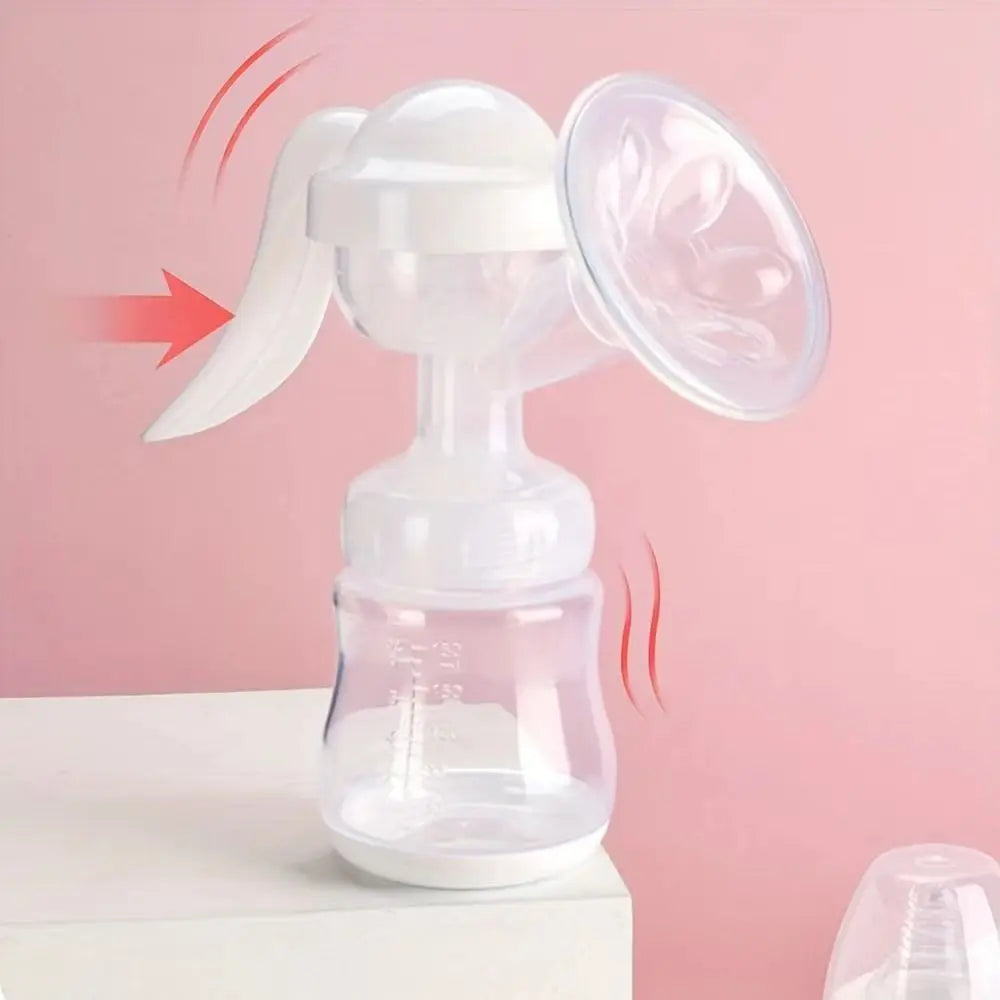 1PCS Painless & Portable Manual Breast Pump - High Suction, Chemical-Free Milk Collector for Postpartum Moms, Milking Machine