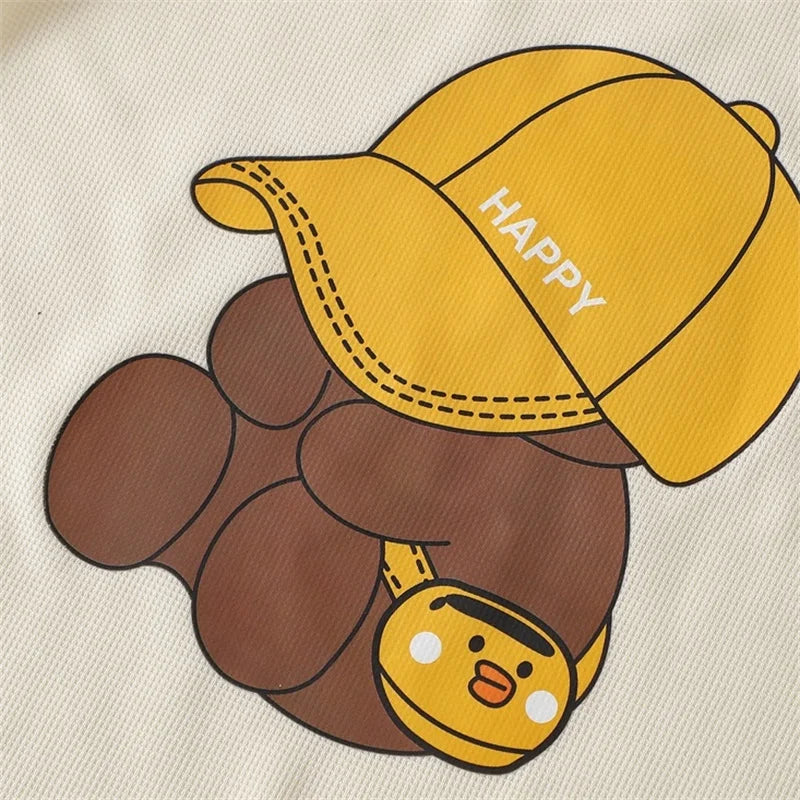 Summer 2025 Kids Clothes Children Short Sleeve Outfit Set Toddler Boys Girls Casual T-Shirt+Shorts Sports 2PCS Bear Clothing