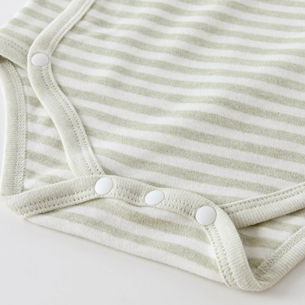 2 Pieces Baby Girl Bodysuit Long Sleeve Cotton Striped Solid Color Spring Autumn Winter Baby Boy Romper Unisex Newborn Clothes