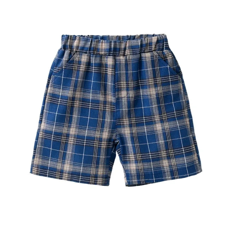 2025 New Boys Fashion Woven Shorts Children's Summer Outerwear Trendy Handsome Formal Suit Dress Pants ﻿