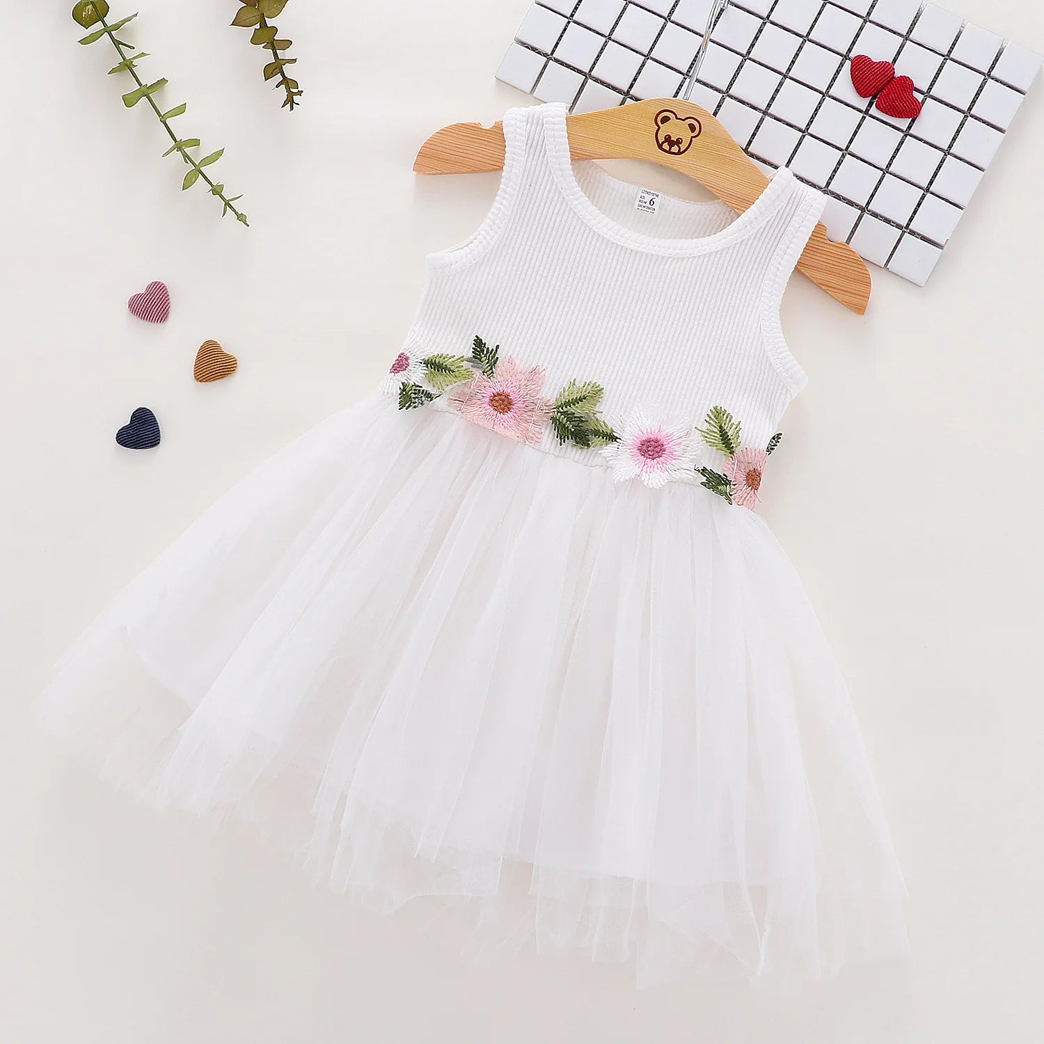 Toddler Baby Girls Clothes Summer Short Sleeve Floral Princess Birthday Dress Dresses For Girl Baby Clothing Thin Costume Dress
