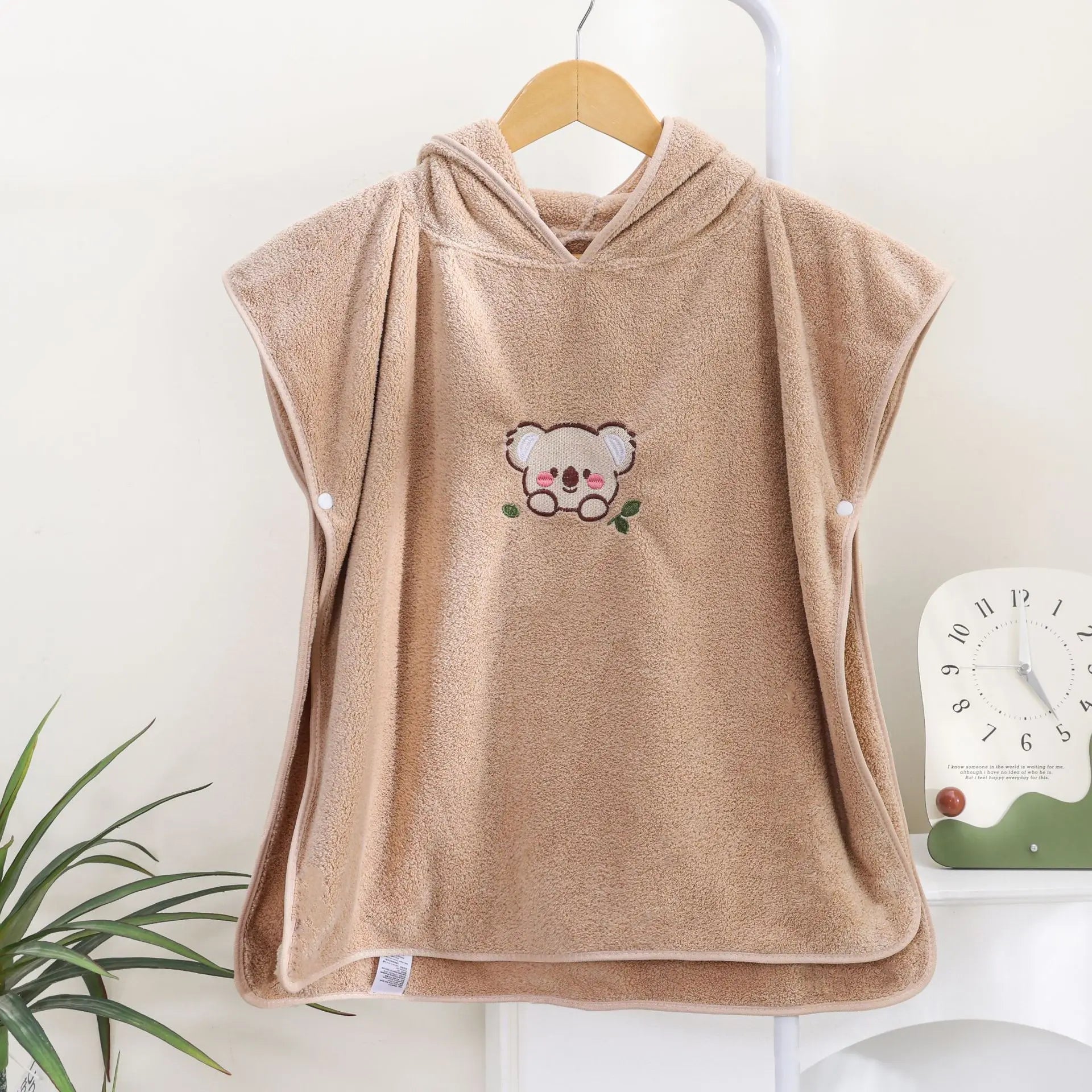 Baby Bath Towel Hooded Soft Coral Velvet Child Bathrobe Cute Cartoon Animal Warm Toddler Sleeping Swaddle Wrap Towel Blanket