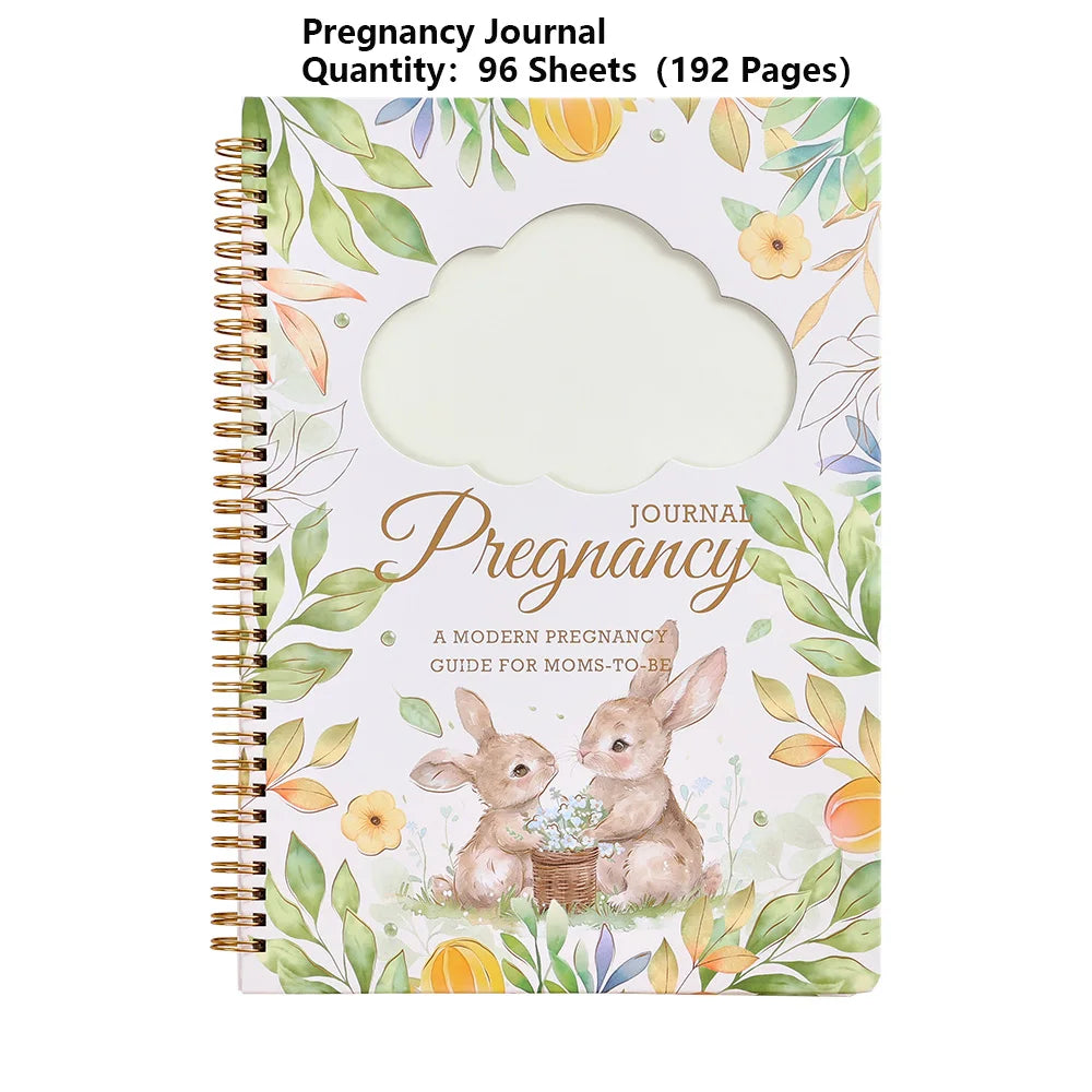 96 Sheets First-Time Mom Pregnancy Journal Memory Book with Weekly Planning & Sonogram Spaces Stickers Thoughtful Gift for Baby