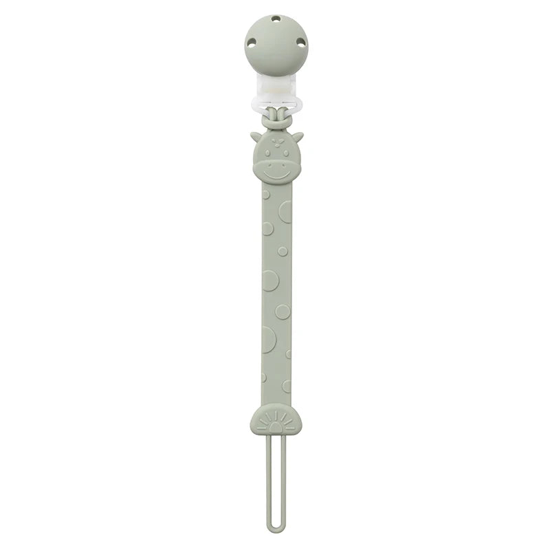 Silicone Pacifier Clips, BPA Free One-Piece Design Pacifier Holder for Baby Boy and Girl 3 Month+, Baby Accessories