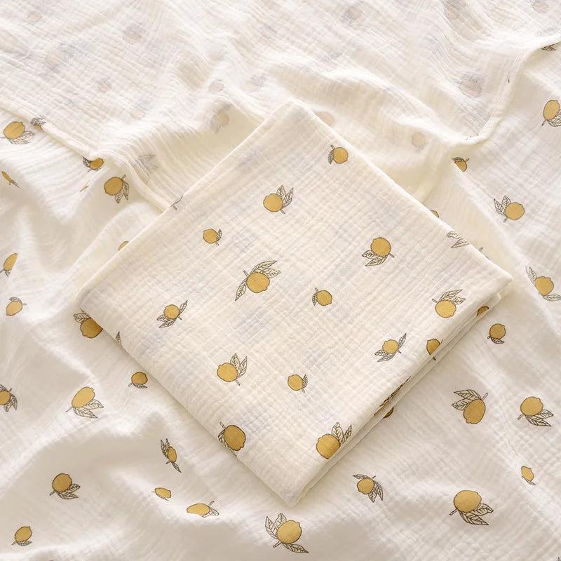 Baby Blanket Newborn Muslin Swaddle 2 Layer Cotton Bath Towel Summer Stroller Cover Wrap Gauze Toddler Sleep Blanket