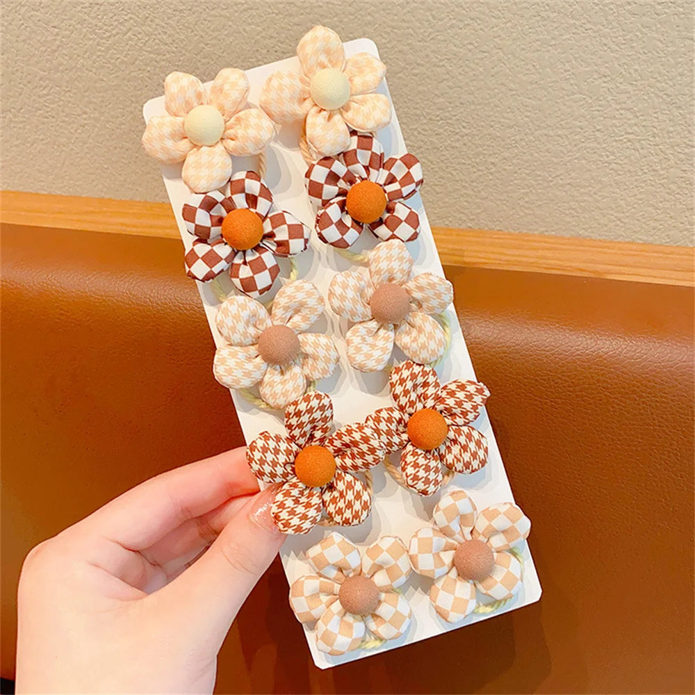 Girls Exquisite Sweet Flower Hair Tie Small Rubber Band Children'S Hair Rope Baby Cute Headwear Hair Accessories Kids Headband