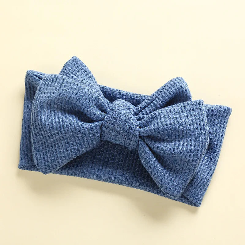 Baby Girl Hair Accessories Baby Headband Newborn Children's Headwear Knit Big Bow Double Layer Kids Hair Band Turban Headdress