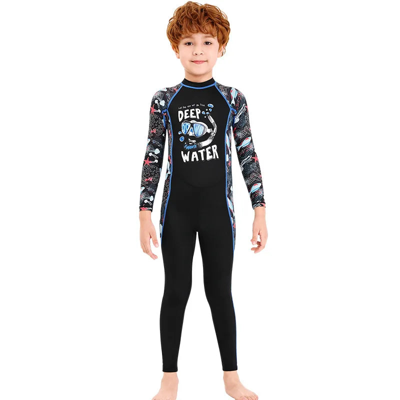 Kids UPF50+ Diving Suit Wetsuits Children's Spandex Wetsuit for Boys Girls Swimming Rash Guard Surfing Kayak Clothes