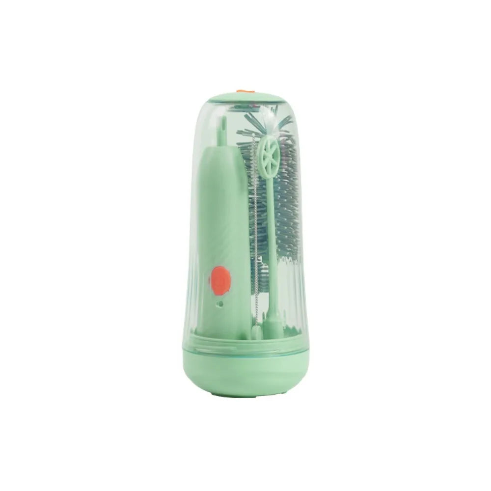 Silicone Baby Bottle Straw Cleaner Flexible Brushes Long Handled Electric Bottle Brush Waterproof Cleaning Brush Set