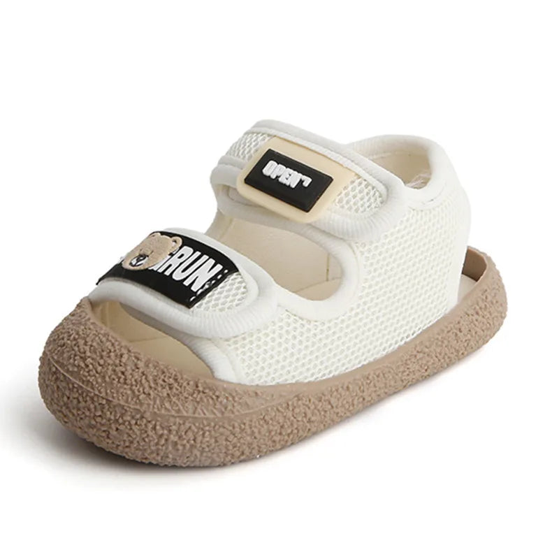 Baby Kids Walking Shoes Mesh Breathable Boys Girls Casual Shoes Non-slip Toes Capped 2025 Summer New Kids Sandals Soft Sole