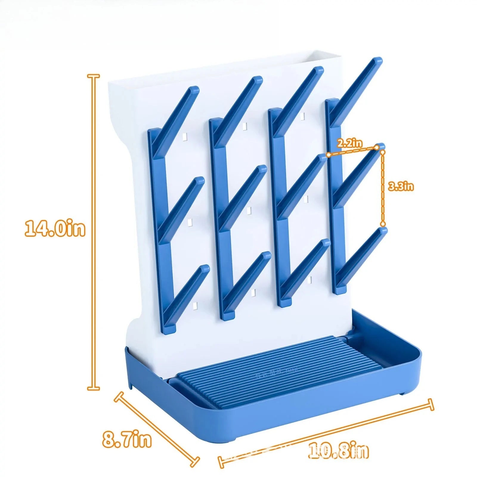 Baby Bottle Drying Rack - Multi-Level Dish Drainer with Brush Holder, Milk Bottle Sterilizer Stand & Storage Organizer