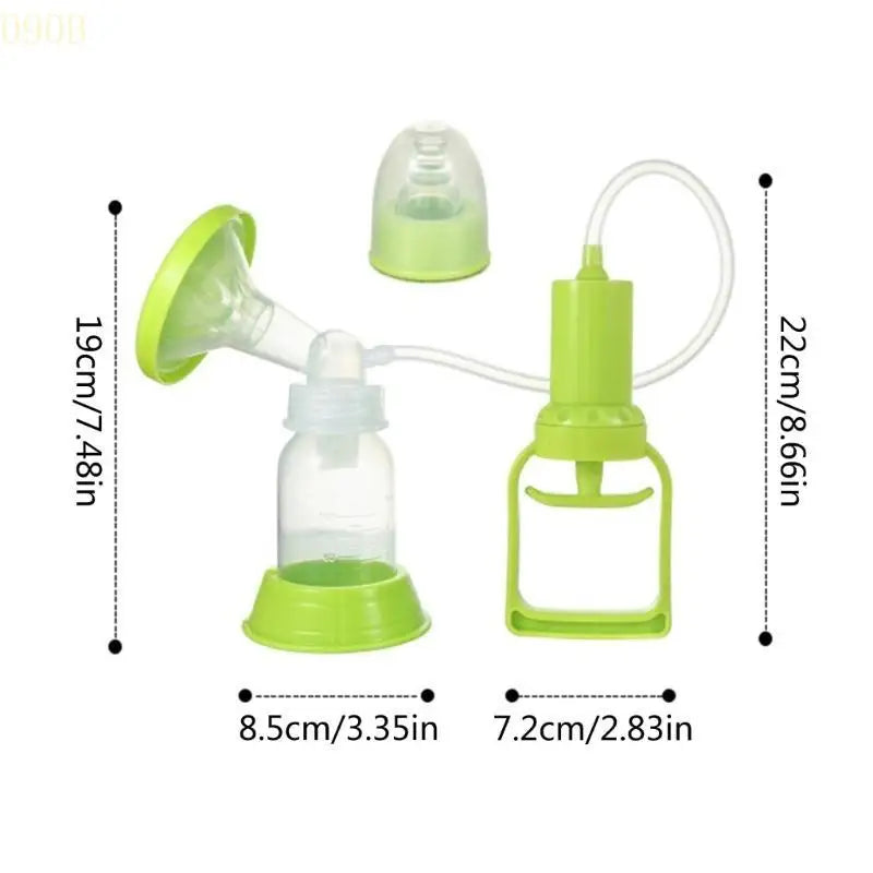 090B Handpulled Breast Pump Portable Milk Extractors & Feeding Bottle 125ml Capacity