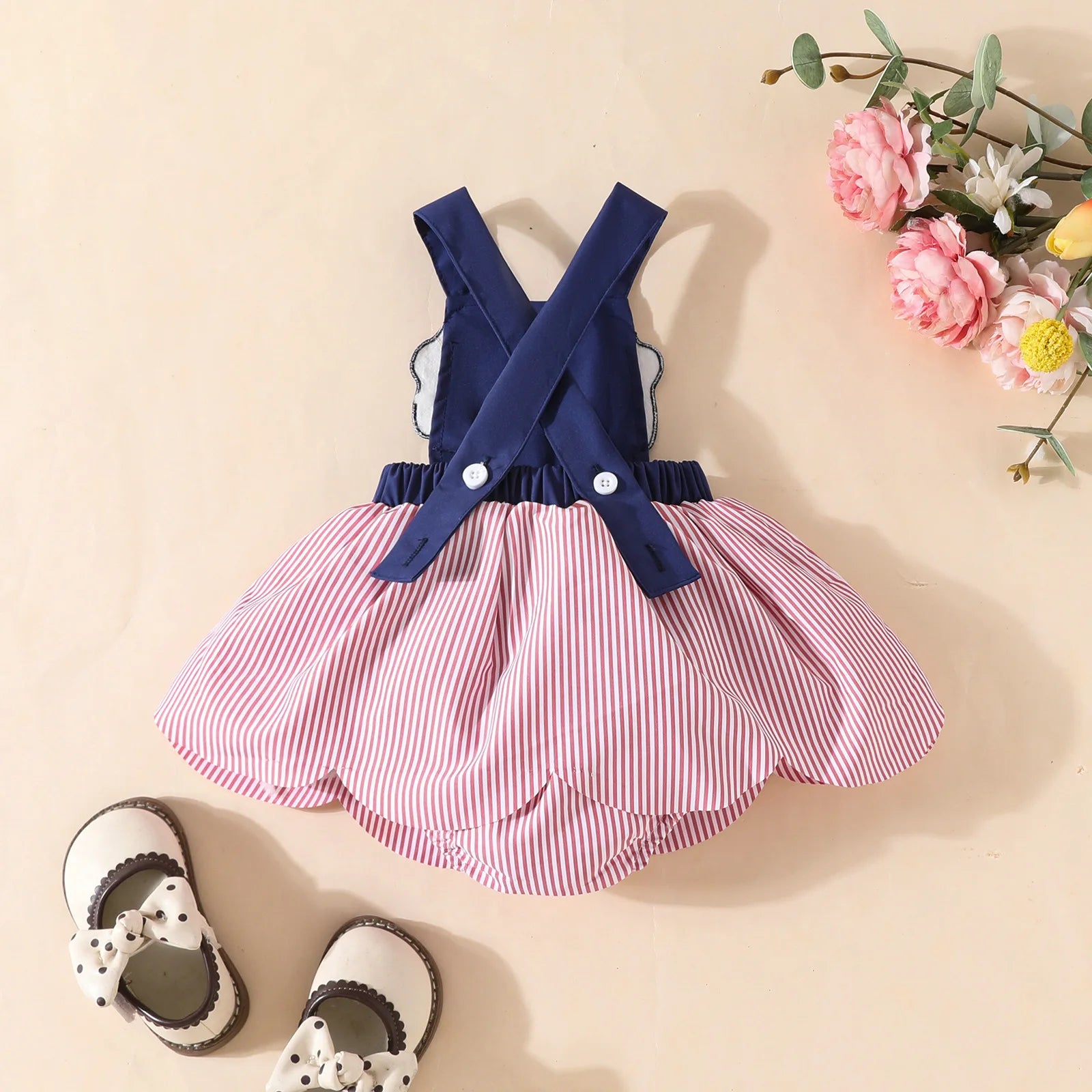 2025 Baby Summer Clothes Cute Puppy Pattern Ha Dress Princess Dress Baby Girl Cute Fashion Ha Dress