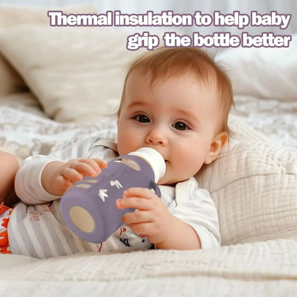 Multi-functional Baby Bottle Handle Soft Anti Breakage Normal Neck Bottles Easy Grip Baby Bottle Sleeves for Dr. Brown's