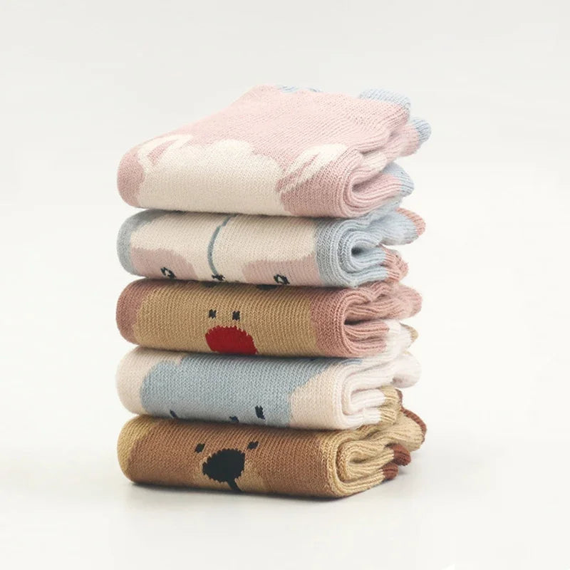 Cute Cartoon Animals Baby Socks Autumn Winter Baby Boys Girls Anti Slip Socks Soft Toddler Kids Floor Sock