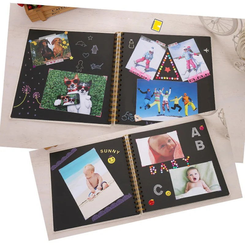 1Pc Baby Growth Record Commemorative Photo Album with 20 Sheets, Baby Kids Book Photo Keepsake for New Parents Christmas Gift