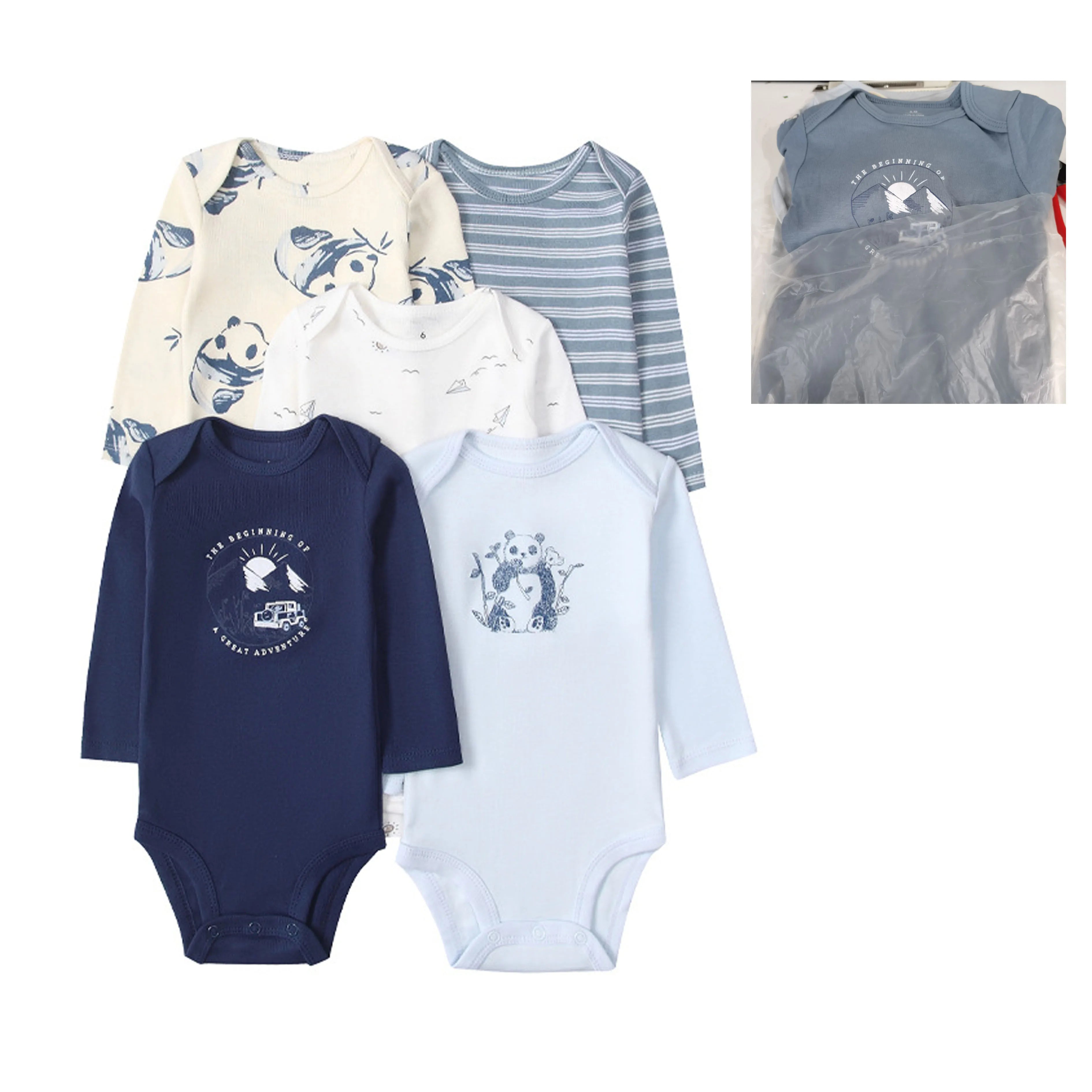 100% Cotton Soft Breathable Baby Bodysuits Long Sleeve Newborn Infant Boys Girls Onesies Rompers Bebe Clothes Baby Shower Gifts