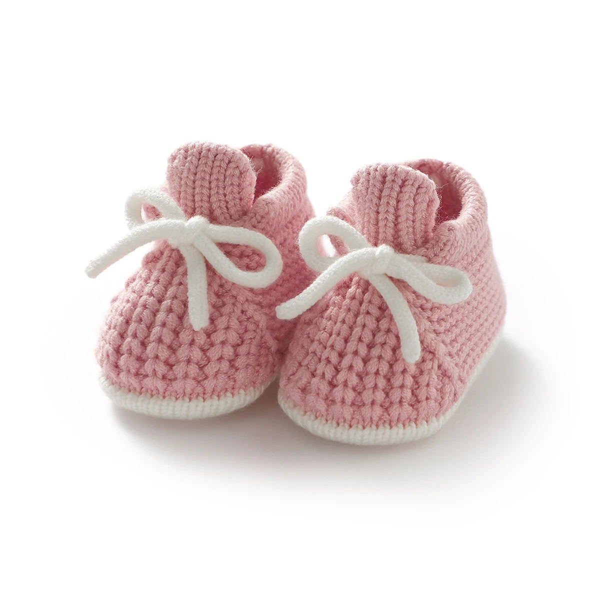 Baby First Walkers Soft Soled Newborn Boys Girls Crib Prewalkers Handmade Knitted Infant Toddler Anti-Slip Footwear Shoes 0-12m