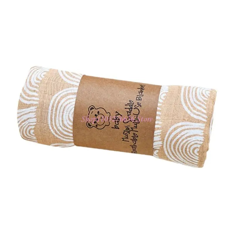 R6FD 120x110cm Swaddles Blanket for Newborns Breathable Cotton Baby Wrap Cloth Bath Towel Boys Girls Nursery Essential