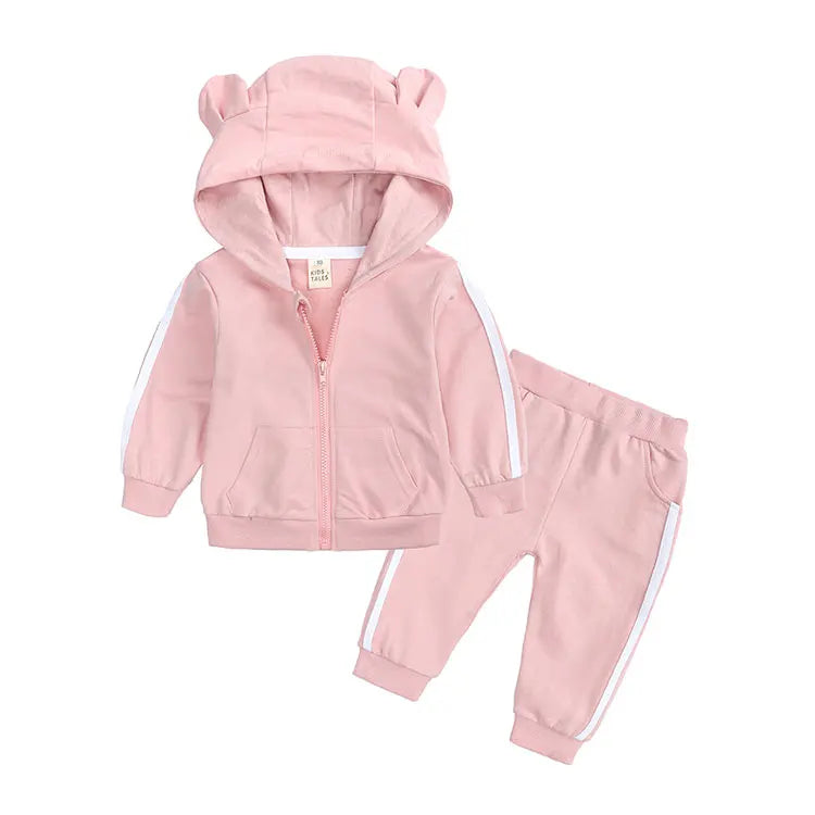 Fashion Baby Girl Outfit Set Cotton Long Sleeve Hooded Tops+Pants Spring Autumn Newborn Clothing Boys Tracksuit Sets 6-24 Months